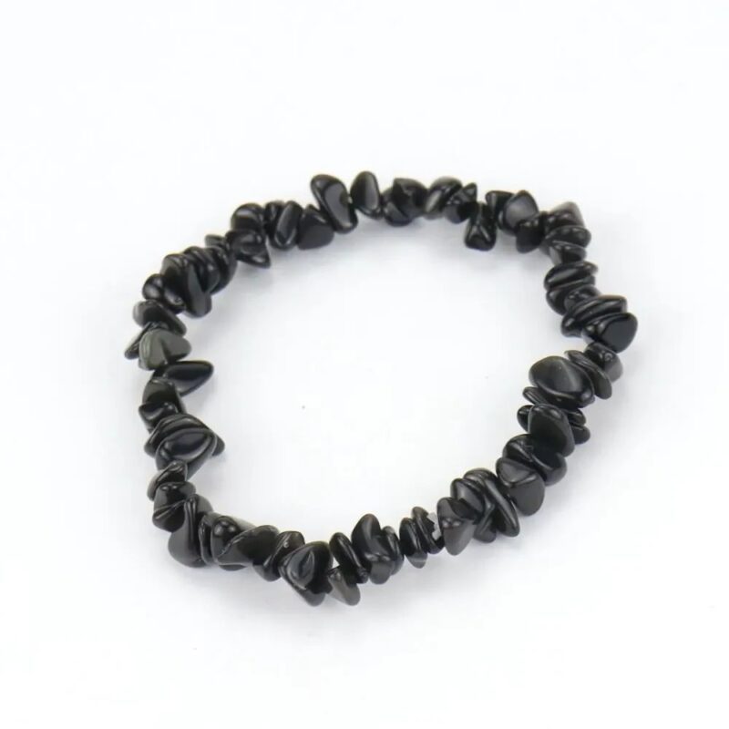 Bransoletka z obsydianem – surowa – ochrona i oczyszczenie – uniwersalna