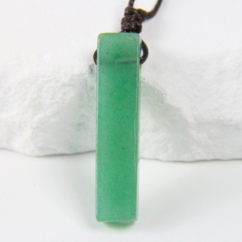 Naszyjnik z zielonym awenturynem geometrycznym