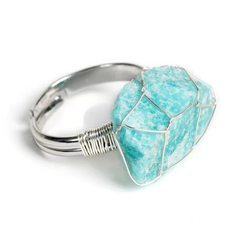 Pierścionek z amazonitem
