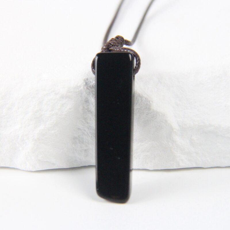 Naszyjnik z Obsydianem - kamień geometryczny