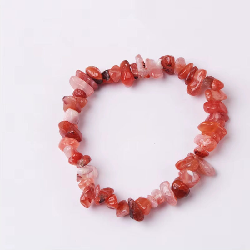 Bransoletka z czerwonym agatem – surowa