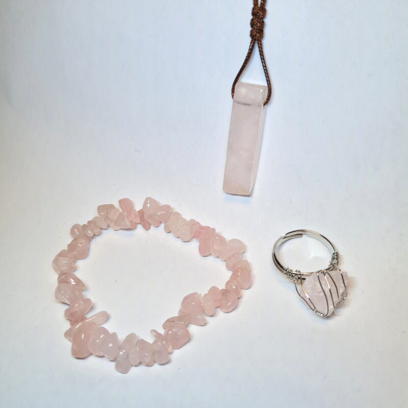 Zestaw z Różowym Kwarcem